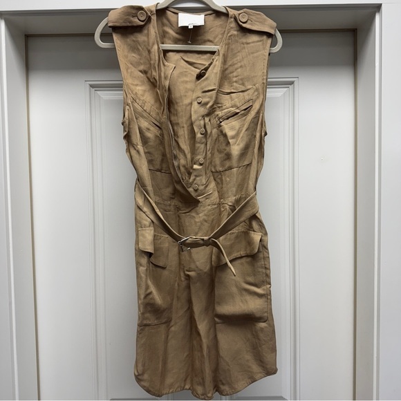 3.1 Phillip Lim Tan Sleeveless Utility Belted Sheath Dress - Picture 5 of 14